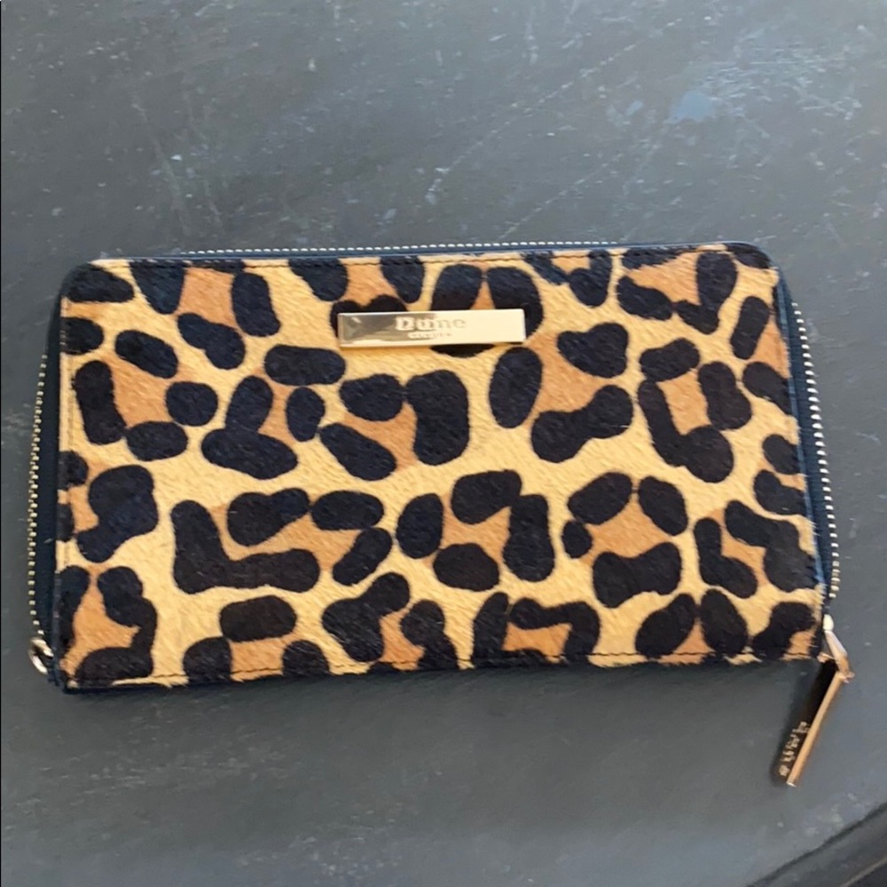 Calf skin leopard print wallet